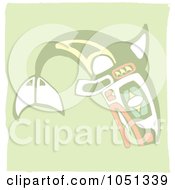 Royalty Free Vector Clip Art Illustration Of A Totem Styled Whale 1