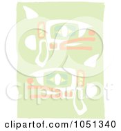 Royalty Free Vector Clip Art Illustration Of A Totem Styled Whales 2