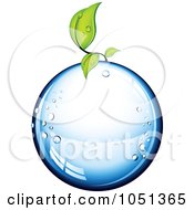 Poster, Art Print Of 3d Seedling Plant Growing On A Pure Water Droplet