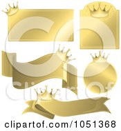 Poster, Art Print Of Digital Collage Of Golden Crown Labels