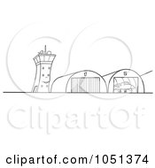 Poster, Art Print Of Outline Of Airport Hangars