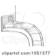 Royalty Free Vector Clip Art Illustration Of An Outline Of An Airport Facade