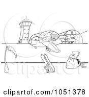 Poster, Art Print Of Outline Of An Airport Runway