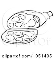 Royalty Free Vector Clip Art Illustration Of An Outline Of Ham by dero