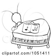 Poster, Art Print Of Outline Of A Bug In A Piano