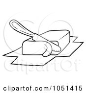 Royalty Free Vector Clip Art Illustration Of An Outline Of Butter