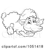 Poster, Art Print Of Outline Of A Sheep