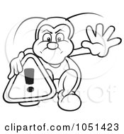 Royalty Free Vector Clip Art Illustration Of An Outline Of A Bug Warning