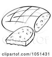Royalty Free Vector Clip Art Illustration Of An Outline Of Bread by dero