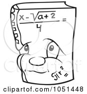 Poster, Art Print Of Outline Of A Math Book