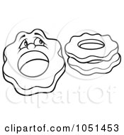 Royalty Free Vector Clip Art Illustration Of An Outline Of Cookies by dero