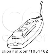 Royalty Free Vector Clip Art Illustration Of An Outline Of An On Off Switch