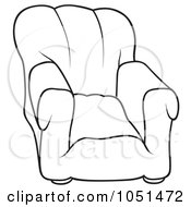 Royalty Free Vector Clip Art Illustration Of An Outline Of An Armchair
