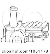 Royalty Free Vector Clip Art Illustration Of An Outline Of A Factory