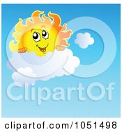 Poster, Art Print Of Happy Sun Looking Over A Cloud