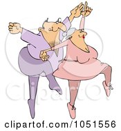Royalty Free Vector Clip Art Illustration Of A Man And Woman Dancing Ballet