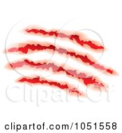 Royalty Free Vector Clip Art Illustration Of A Red Animal Claw Tears