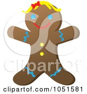 Poster, Art Print Of Happy Gingerbread Woman