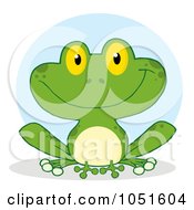Royalty Free Vector Clip Art Illustration Of A Smiling Green Frog 2