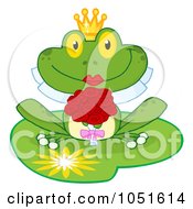 Poster, Art Print Of Frog Bride On A Lilypad