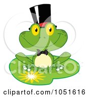 Poster, Art Print Of Frog Groom On A Lilypad