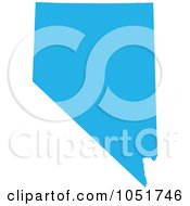 Royalty Free Vector Clip Art Illustration Of A Blue Silhouetted Shape Of The State Of Nevada United States