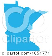 Royalty Free Vector Clip Art Illustration Of A Blue Silhouetted Shape Of The State Of Minnesota United States by Jamers #COLLC1051771-0013