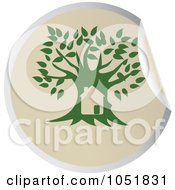 Poster, Art Print Of Green Tree Sticker Logo - 2