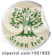 Poster, Art Print Of Green Tree Sticker Logo - 1