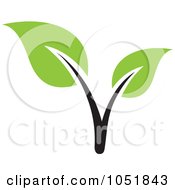 Royalty Free Vector Clip Art Illustration Of A Seedling Plant Ecology Logo 3 by elena #COLLC1051843-0147