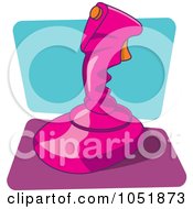 Royalty Free Vector Clip Art Illustration Of A Pink Retro Video Game Joystick