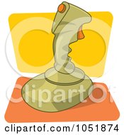 Royalty-Free Vector Clip Art Illustration of a Tan Retro Video Game Joystick by Any Vector #COLLC1051874-0165