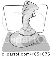 Gray Retro Video Game Joystick by Any Vector