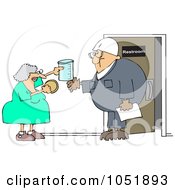 Poster, Art Print Of Woman Instructing A Man On A Drug Test