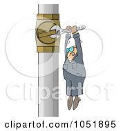 Poster, Art Print Of Worker Adjusting A Pipe With A Small Wrench