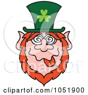 Poster, Art Print Of St Paddys Day Leprechaun Making A Funny Face