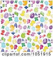 Background Pattern Of Colorful Bubble Numbers On White