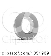 Royalty Free 3d Clip Art Illustration Of A 3d Chrome Alphabet Symbol Letter O by stockillustrations