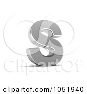 Poster, Art Print Of 3d Chrome Alphabet Symbol Letter S