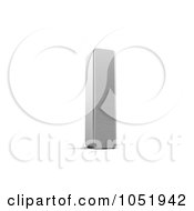 Poster, Art Print Of 3d Chrome Alphabet Symbol Letter I