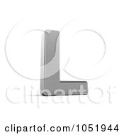 Royalty Free 3d Clip Art Illustration Of A 3d Chrome Alphabet Symbol Letter L by stockillustrations