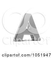 Poster, Art Print Of 3d Chrome Alphabet Symbol Letter A