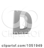 Royalty Free 3d Clip Art Illustration Of A 3d Chrome Alphabet Symbol Letter D