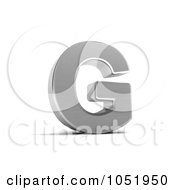 3d Chrome Alphabet Symbol Letter G