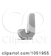 Royalty Free 3d Clip Art Illustration Of A 3d Chrome Alphabet Symbol Letter J