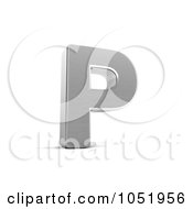 Royalty Free 3d Clip Art Illustration Of A 3d Chrome Alphabet Symbol Letter P