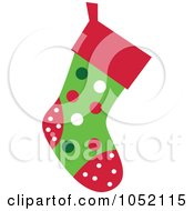 Royalty Free Vector Clip Art Illustration Of A Christmas Stocking