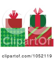 Royalty Free Vector Clip Art Illustration Of Organized Christmas Gifts by peachidesigns