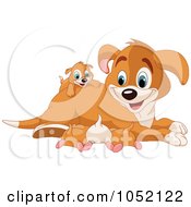 Poster, Art Print Of Happy Beagle Mom With Puppies