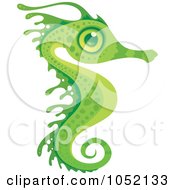 Exotic Green Seahorse